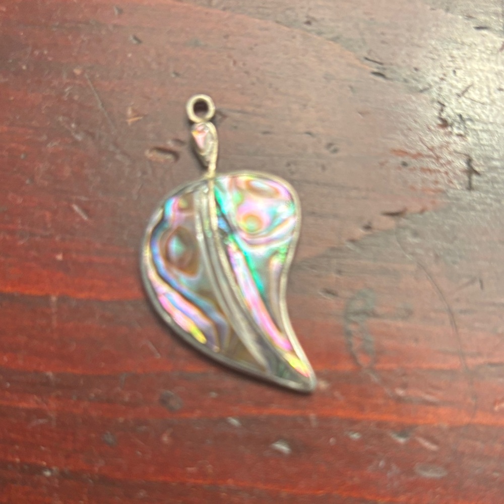 Iridescent Leaf charm/pendant